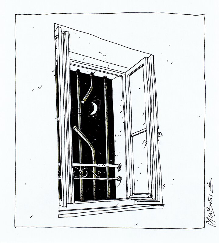 Fenêtre par Christophe Chabouté - Illustration originale