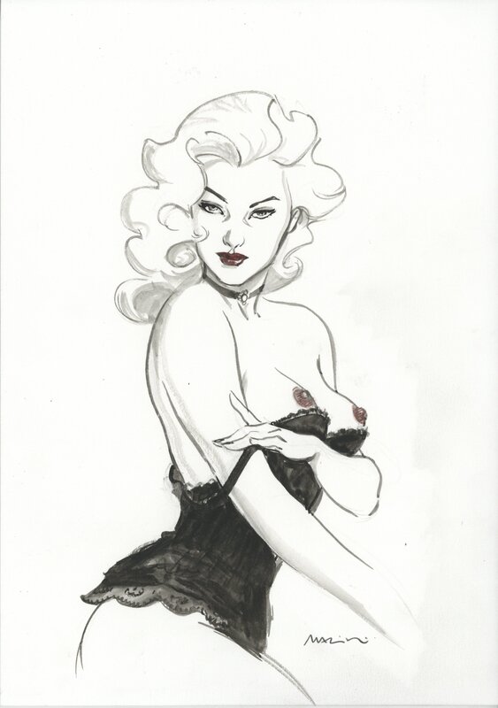 For sale - Noir burlesque by Enrico Marini - Original Illustration