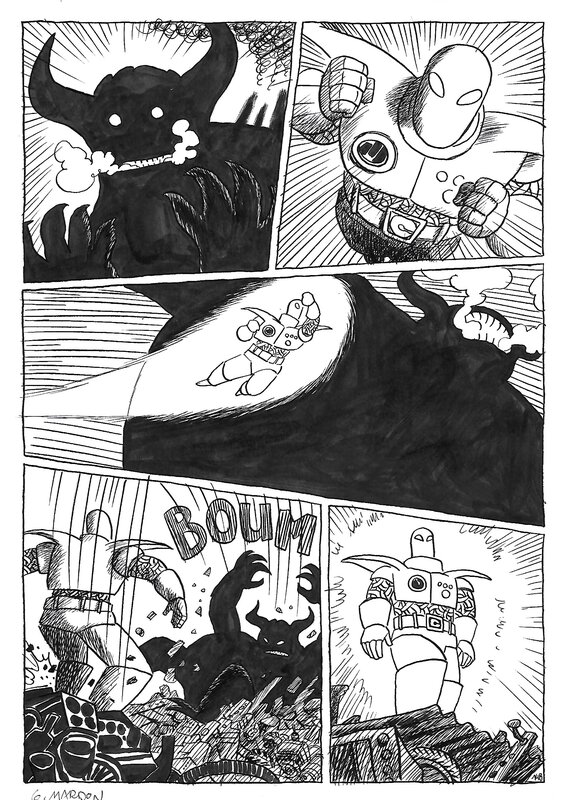 Mardon, Cycloman, planche n°148, 2002. - Comic Strip
