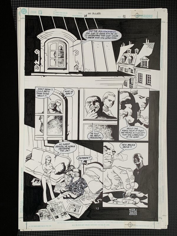 Eduardo Risso, Brian Azzarello, 100 Bullets #14 pg12 - Planche originale