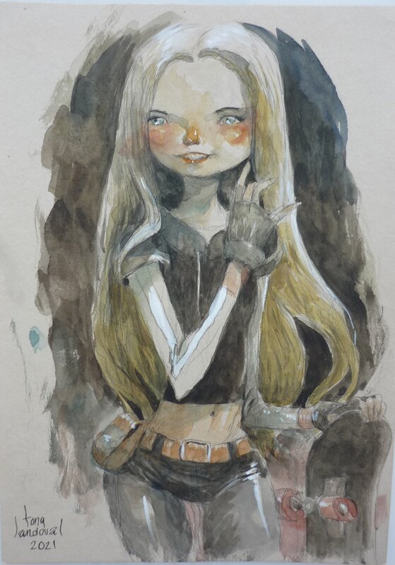 Tony Sandoval, The Skateboard Girl 2021 - Publié dans Organica 2024 - Illustration originale