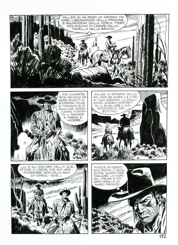 Tex n°558 - Evasione planche 112 (Bonelli) by José Ortiz - Comic Strip