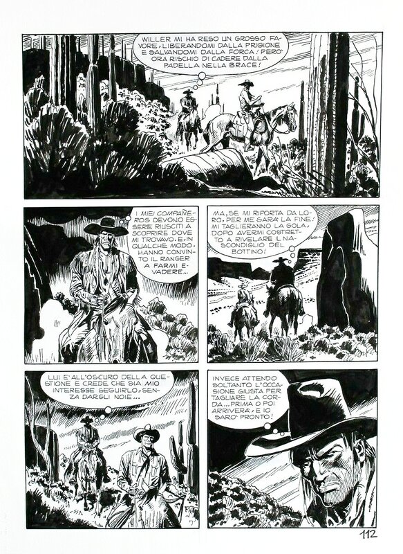 José Ortiz, Tex n°558 - Evasione planche 112 (Bonelli) - Planche originale