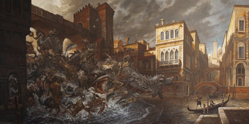 Julien Delval, The Wrath of the sea - Illustration originale