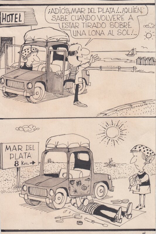 Mar del Plata par Quino - Planche originale