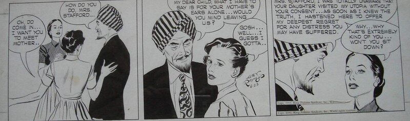 Rip Kirby 6-22-51 par Alex Raymond - Planche originale