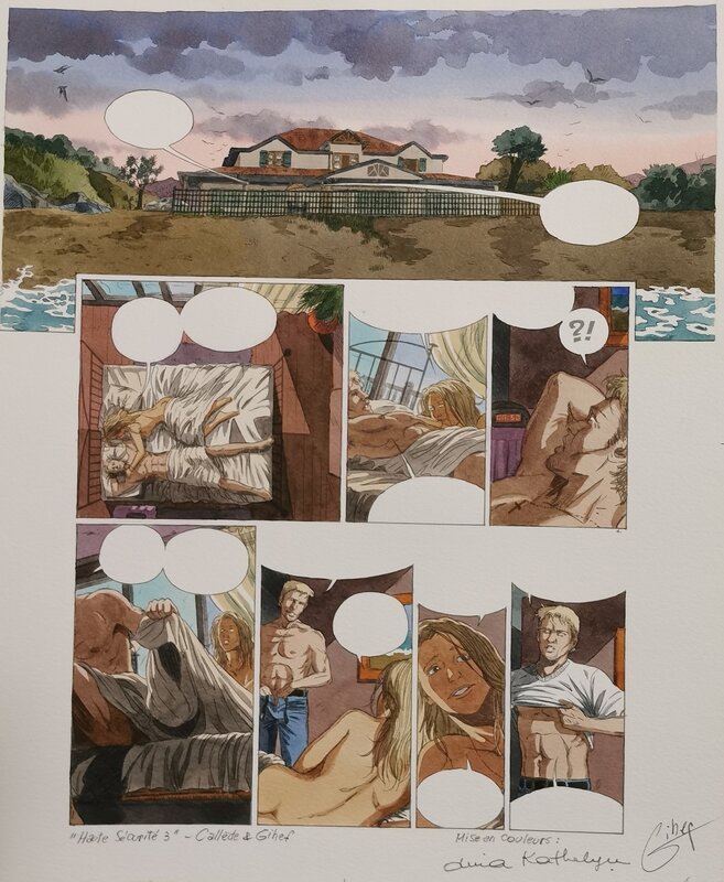 Dina Kathelyn, Gihef, Haute sécurité 3 - planche couleur originale - Mise en couleur