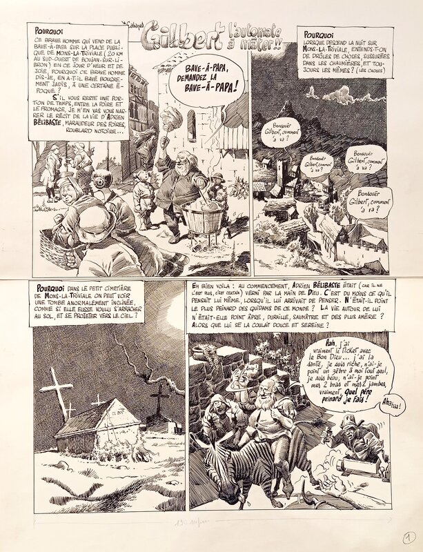 For sale - Max Cabanes, Contes FRIPONS, PLANCHE 1 - Comic Strip