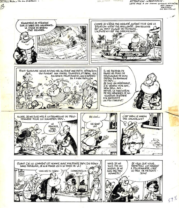 For sale - Wasterlain : Docteur Poche tome 2 planche 13 - Comic Strip