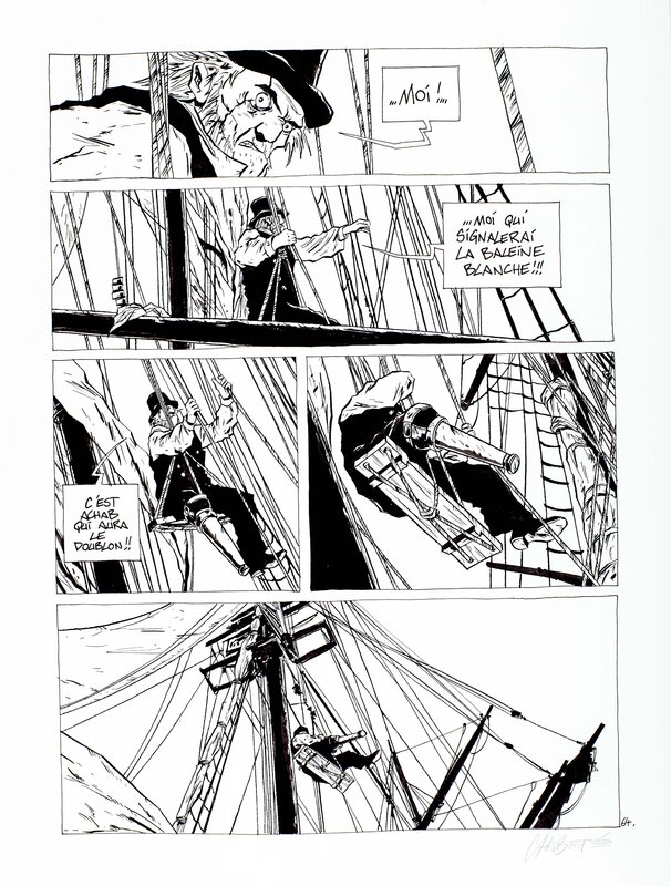 Christophe Chabouté, Moby Dick - Livre second - planche 64 - Comic Strip