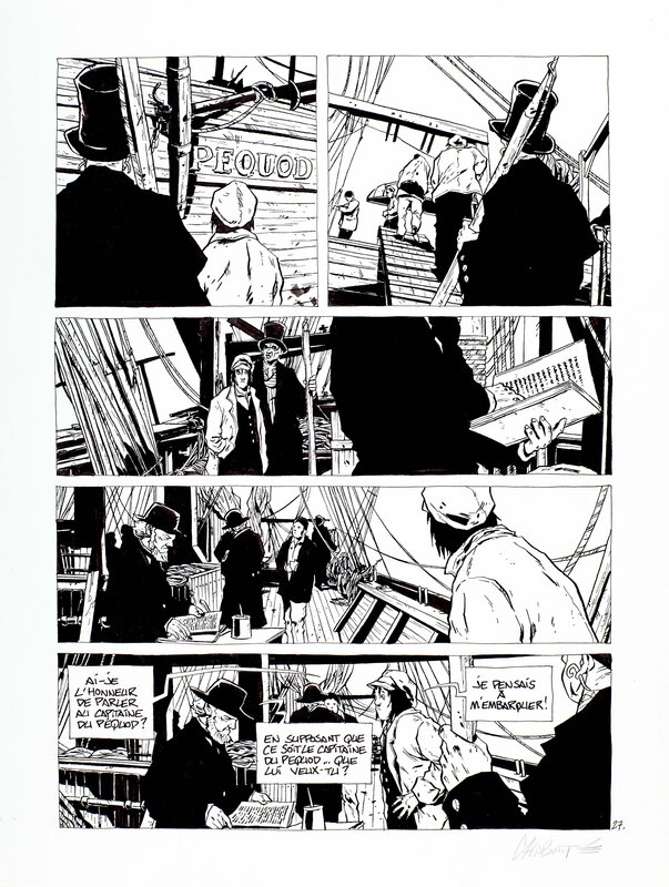 Christophe Chabouté, Moby Dick - Livre premier - planche 27 - Planche originale