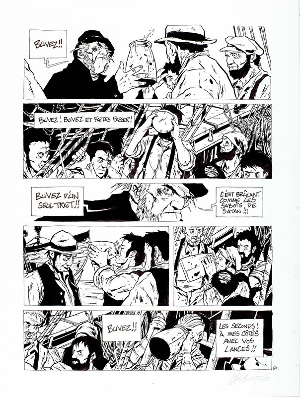 Christophe Chabouté, Moby Dick - Livre premier - planche 64 - Planche originale