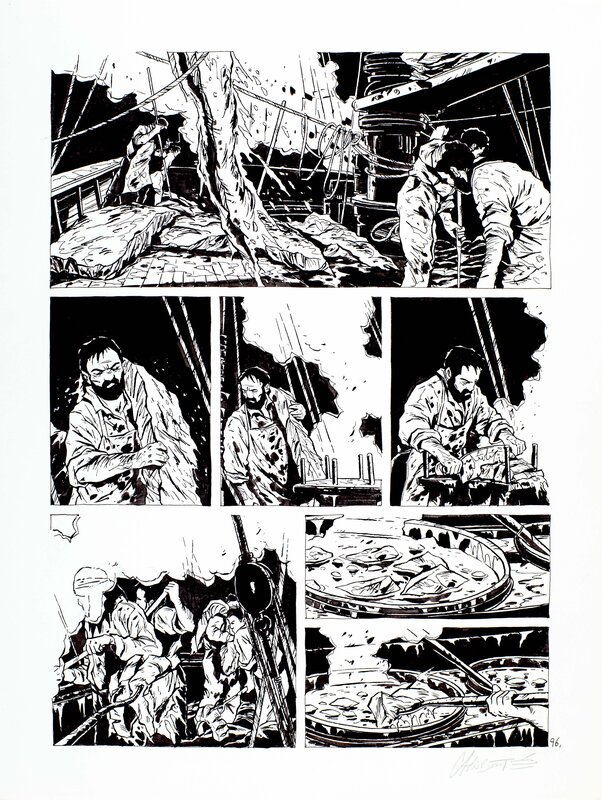 Christophe Chabouté, Moby Dick - Livre premier - planche 96 - Planche originale