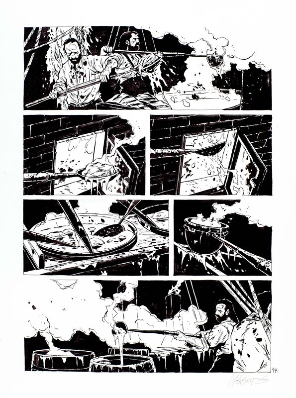 Christophe Chabouté, Moby Dick - Livre premier - planche 97 - Planche originale