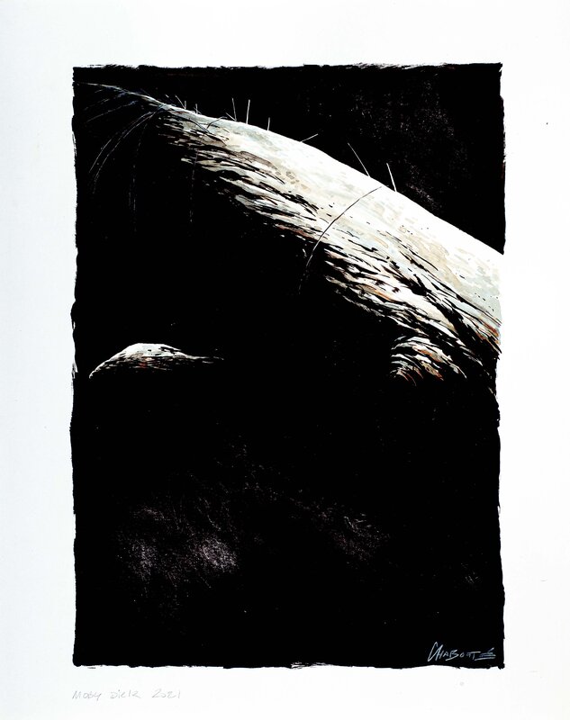 Christophe Chabouté, Moby Dick - Ilustration - Illustration originale