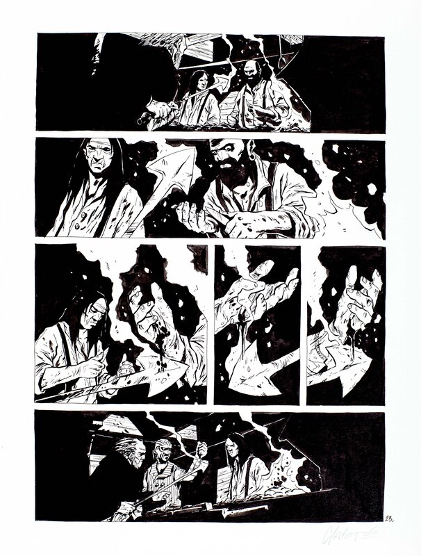 Christophe Chabouté, Moby Dick - Livre second - planche 23 - Planche originale