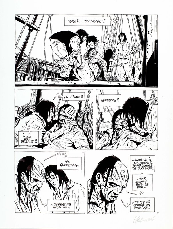 Christophe Chabouté, Moby Dick - Livre second - planche 4 - Comic Strip