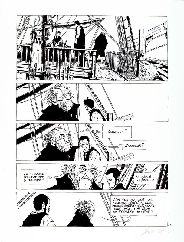 Christophe Chabouté, Moby Dick - Livre second - planche 74 - Comic Strip