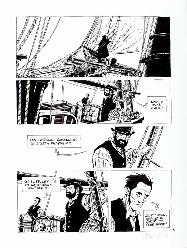 Christophe Chabouté, Moby Dick - Livre second - planche 8 - Planche originale