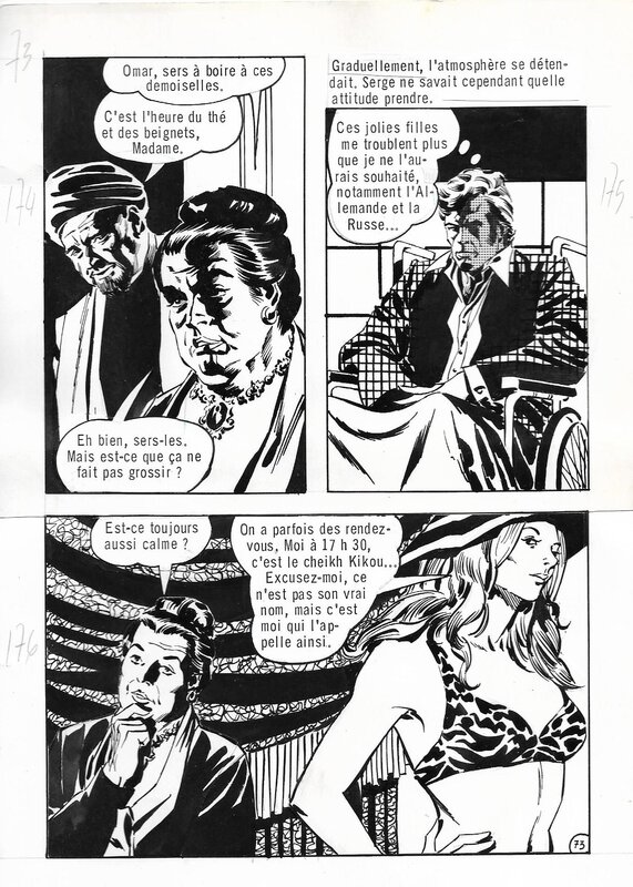 Le Commander dans un fauteuil planche 73 - Flash espionnage n° 6, Aredit, mars 1981 par Toni Deu - Planche originale