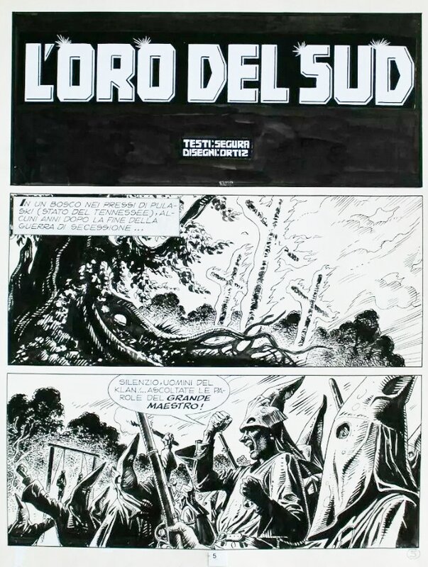 José Ortiz, Maxi Tex n°3 - L'Or du Sud (Bonelli) - Planche originale