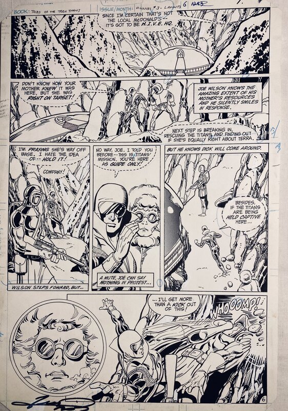 George Perez, Dick Giordano, Marv Wolfman, Teen Titans annual #3 “Judas Contract” - Planche originale