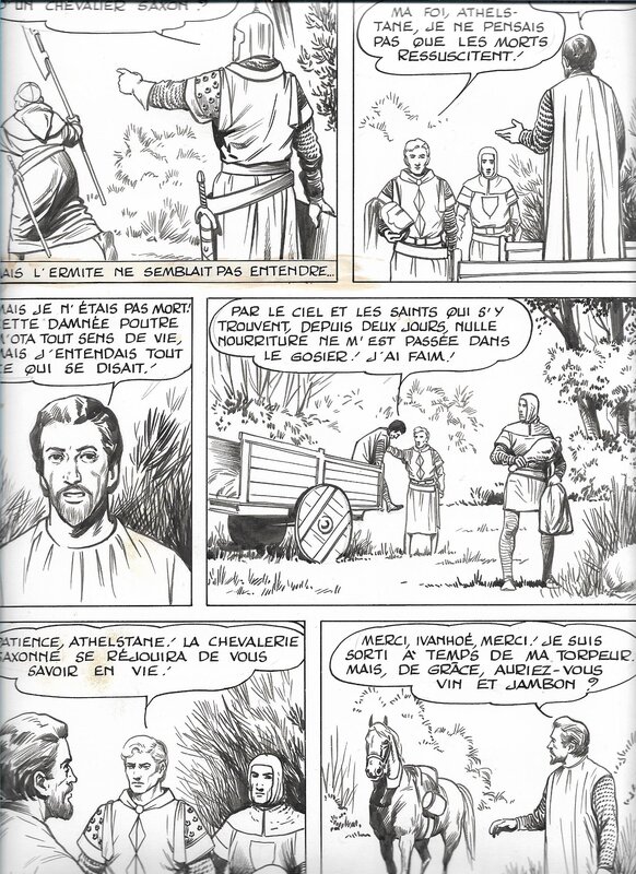 Otello Scarpelli, Ivanhoé n°3 planche 13 - Planche originale