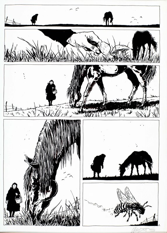 Christophe Chabouté, Sorcières - Bûcher - planche 1 - Planche originale