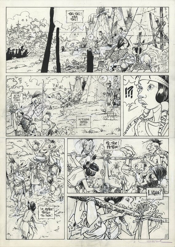 Régis Loisel, Peter Pan - Mains rouges - Planche originale