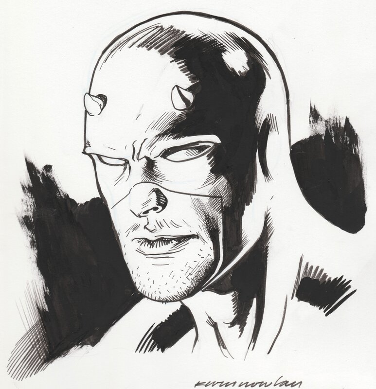 Daredevil by Kevin Nowlan - Sketch