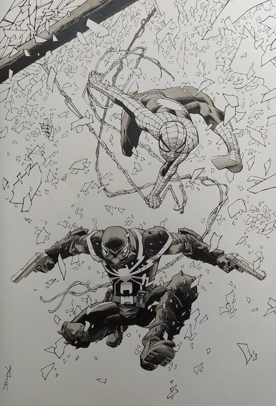 Declan Shalvey - Spider-Man & Agent Venom pinup - Illustration originale