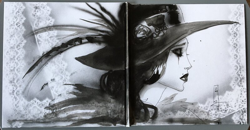 Olivier Ledroit, Blank Cover Mélancolie - Original art