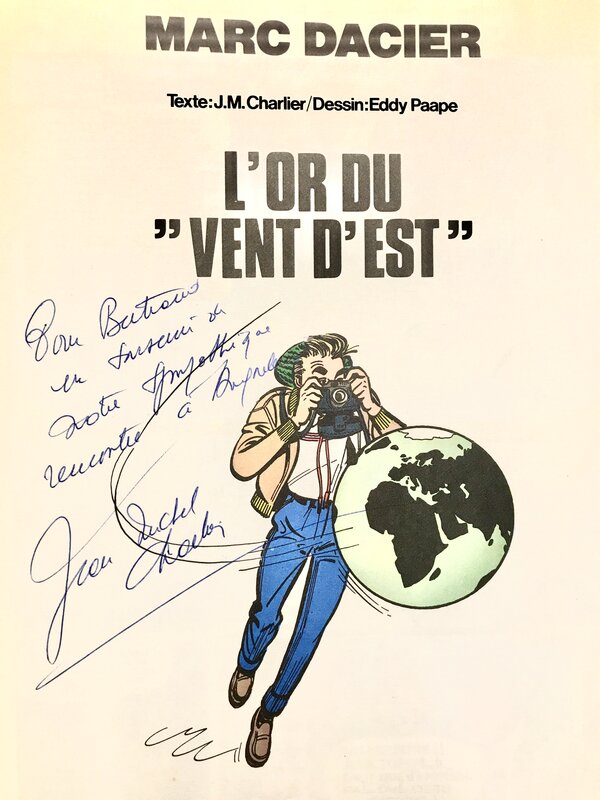 Dedicace de Jean-Michel Charlier dans Marc Dacier - Sketch