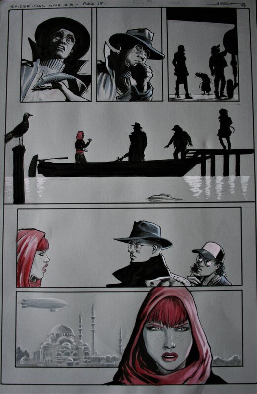 Spider-Man noir par Juan E. Ferreyra - Planche originale