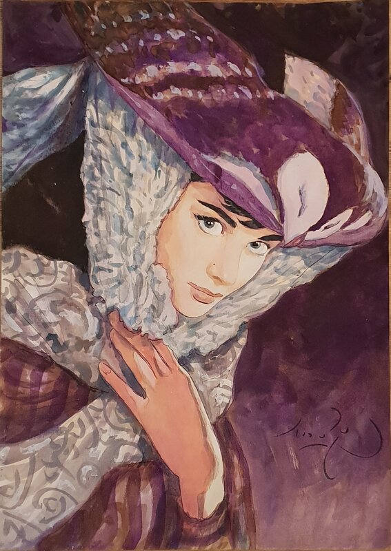 For sale - Gradimir Smudja, Aquarelle originale Nini le bordel des muses - Original Illustration