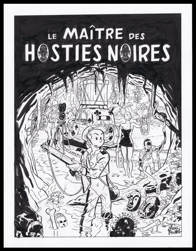 Olivier Schwartz, Yann, Spirou - Le Maitre des Hosties Noires - Couverture originale