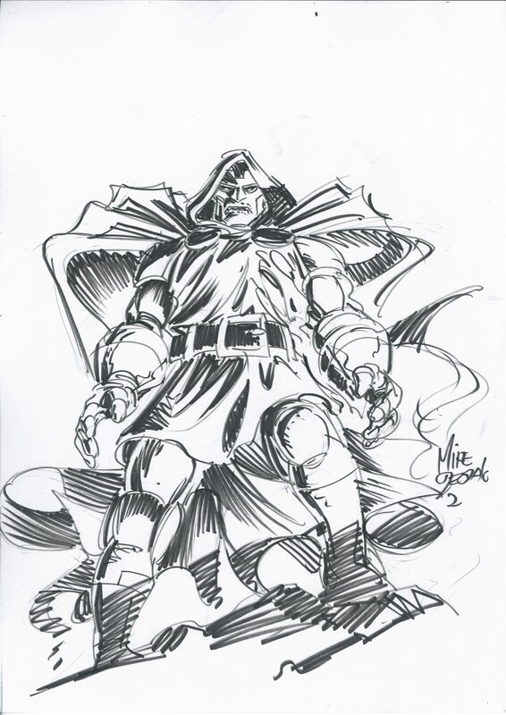 Dr Doom by Mike Deodato Jr. - Sketch