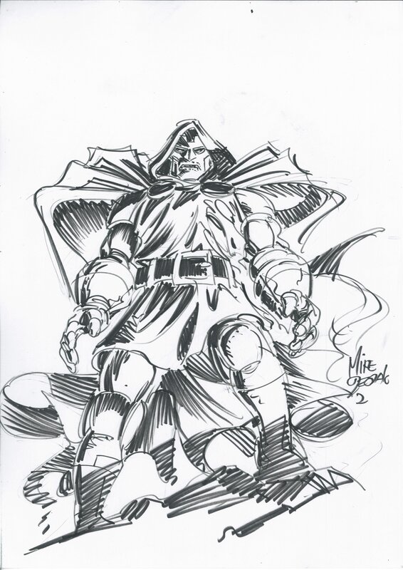 Dr Doom par Mike Deodato Jr. - Dédicace