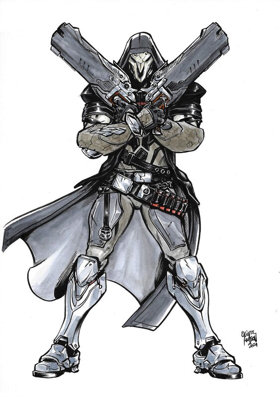 Reaper (Overwatch) by Olivier Hudson - Original Illustration