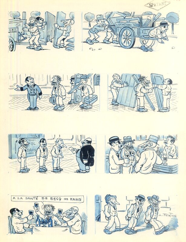 Louis Forton - Les Pieds Nickelés 1930 - Planche originale