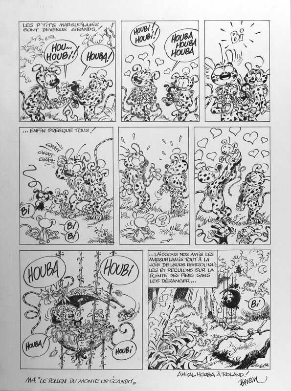Batem, Marsupilami - Le Pollen du Monte Urticando - Planche 44 - Planche originale