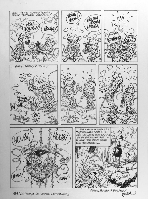 Batem, Marsupilami - Le Pollen du Monte Urticando - Planche 44 - Planche originale