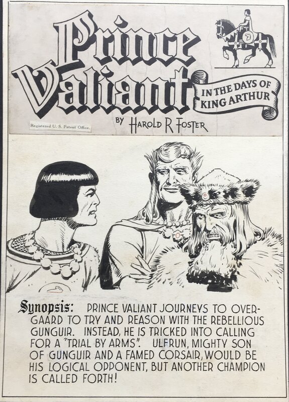 Prince Valiant par Hal Foster - Planche originale