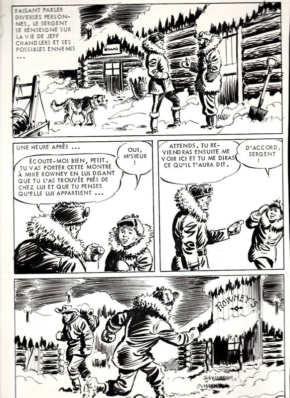 Maxime Roubinet, Sam Boyd, Mystère à Indian Creek planche 36 - Ajax n°39, février 1968, SFPI - Planche originale