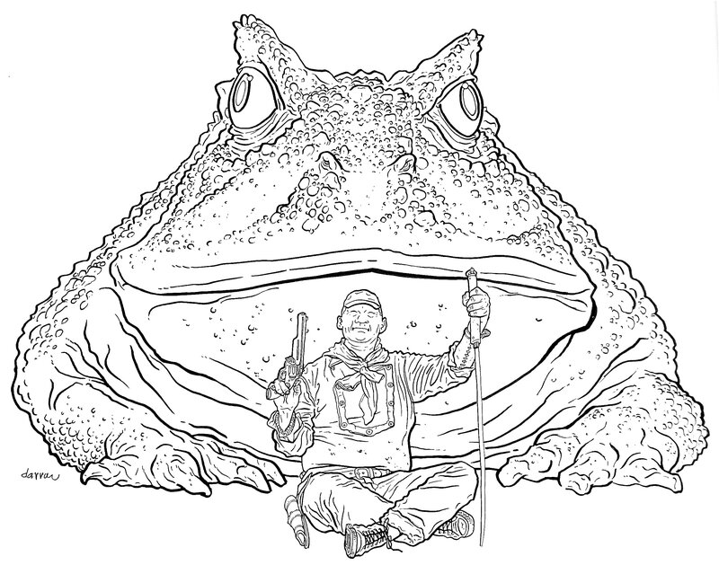 Shaolin cowboy par Geof Darrow - Illustration originale