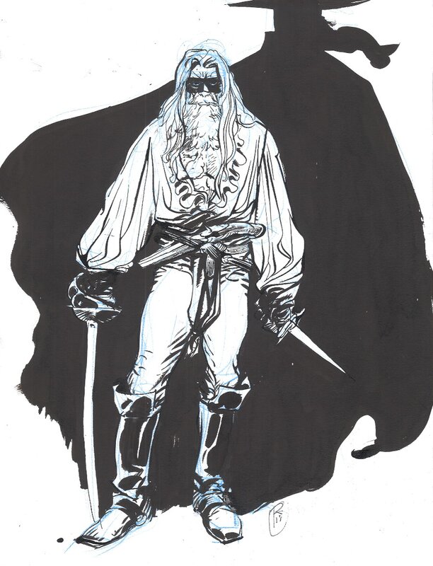Ronan Toulhoat - Old Zorro - Illustration originale
