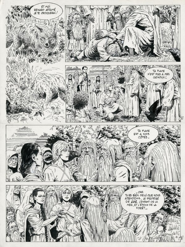 CLAUDE AUCLAIR : Planche 110 de Bran Ruz 1980 - Planche originale