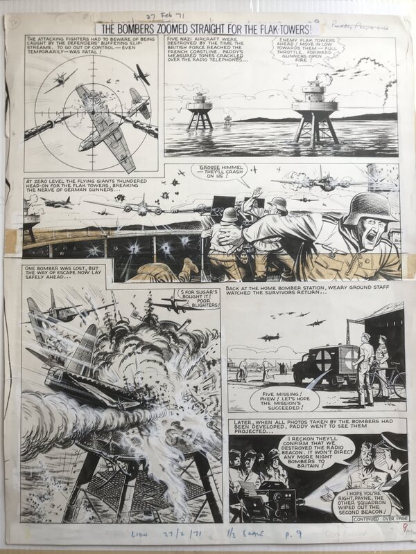 Colquhoun : Planche PADDY PAYNE du 9 juin 1962 - Planche originale