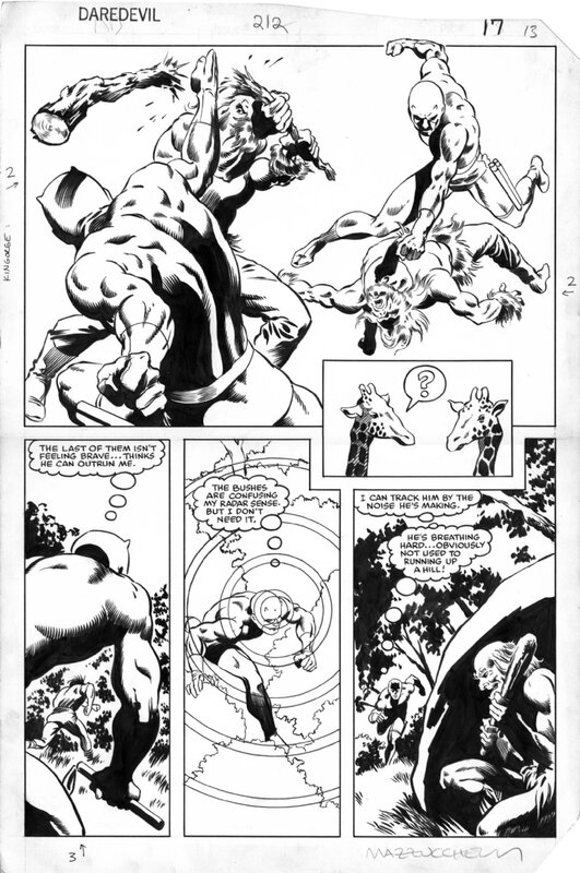 David Mazzucchelli, Pat Redding, Daredevil 212 Mazzucchelli Redding - Planche originale