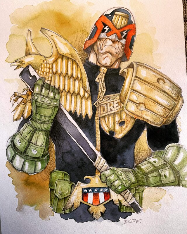 Judge Dredd par Jérémy Courcelles - Illustration originale